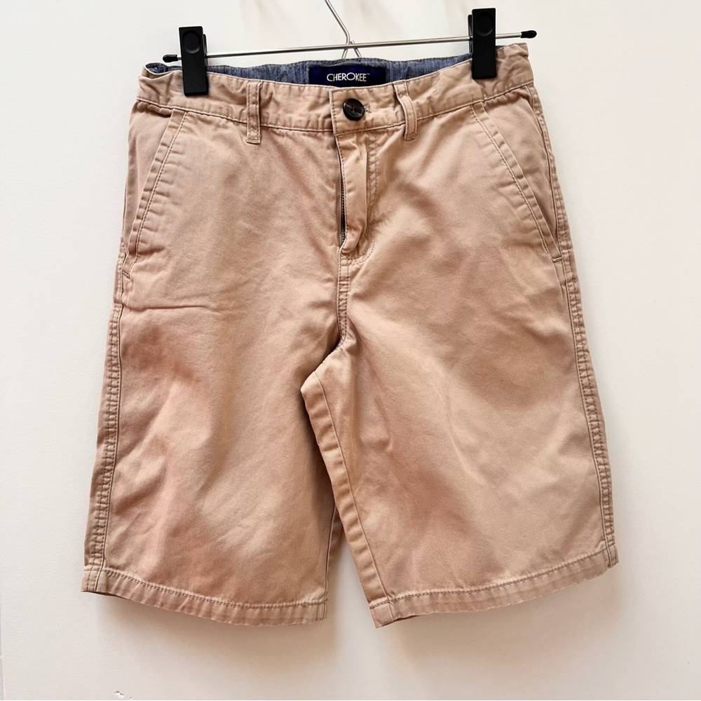 Cherokee Boys Chino Khakis Shorts Size Youth M with Adjustable Bands